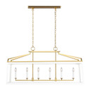 Linear/Island 4 Light + by Visual Comfort Studio ( 454 | CC1586MWTBBS Carlow ) 