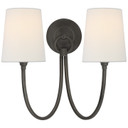 Sconces Double Candle by Visual Comfort Signature ( 268 | TOB 2126BZ-L Reed ) 