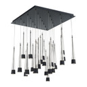 Mid. Chandeliers Multi-Port/Cascade by W.A.C. Lighting ( 34 | PD-59425S-BK Quill ) 