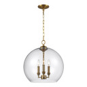 Pendants Glass Down by Visual Comfort Studio ( 454 | F3155/3BBS Lawler ) 
