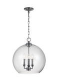 Pendants Glass Down by Visual Comfort Studio ( 454 | F3155/3CH Lawler ) 