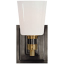 Sconces Single Glass by Visual Comfort Signature ( 268 | TOB 2152BZ/HAB-WG Bryant Bath ) 