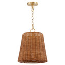 Pendants Glass Down by Quorum ( 19 | 8893-13-80 Wicker ) 