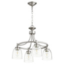 Mid. Chandeliers Glass Down by Quorum ( 19 | 6422-4-265 Rossington ) 