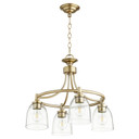 Mid. Chandeliers Glass Down by Quorum ( 19 | 6422-4-280 Rossington ) 