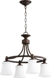 Mid. Chandeliers Glass Down by Quorum ( 19 | 6422-4-86 Rossington ) 