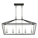 Linear/Island 4 Light + by Trans Globe Imports ( 110 | 10263 BK-PC ) 