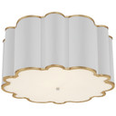 Flush Mounts Drum Shade by Visual Comfort Signature ( 268 | AH 4021WHT/G-FA Markos ) 