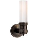 Sconces Single Glass by Visual Comfort Signature ( 268 | TOB 2187BZ-WG Graydon Bath Light ) 