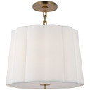 Pendants Fabric Shade by Visual Comfort Signature ( 268 | BBL 5015SB-L Simple Scallop ) 
