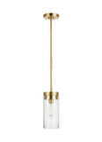 Pendants Glass Down by Visual Comfort Studio ( 454 | CP1001BBS Garrett ) 