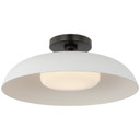 Semi-Flush Mts. Glass Down by Visual Comfort Signature ( 268 | AL 4040BZ/WHT-WG Cyrus ) 