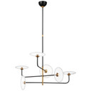 Mid. Chandeliers Glass Up by Visual Comfort Signature ( 268 | S 5692AI/HAB-CG Calvino ) 