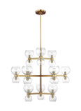 Mid. Chandeliers Glass Up by Visual Comfort Studio ( 454 | KSC10124BBSCG Londyn ) 