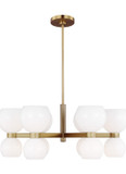 Mid. Chandeliers Glass Up by Visual Comfort Studio ( 454 | KSC10212BBSMG Londyn ) 