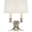 Sconces Double Candle by Visual Comfort Signature ( 268 | CHD 1190AN-L Cross Bouillotte ) 