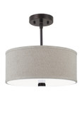 Semi-Flush Mts. Drum Shade by Visual Comfort Studio ( 454 | 77262EN3-710 Dayna Shade Pendants ) 