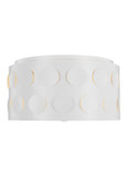 Flush Mounts Drum Shade by Visual Comfort Studio ( 454 | KSF1013MWT Dottie ) 