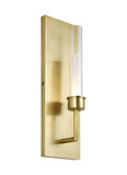 Sconces Single Glass by Visual Comfort Modern ( 182 | 700WSLNG1NB-LED930-277 Linger ) 