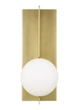 Sconces Single Glass by Visual Comfort Modern ( 182 | 700WSOBLR Orbel ) 