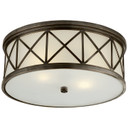 Flush Mounts Drum Shade by Visual Comfort Signature ( 268 | SK 4011BZ-FG Montpelier ) 