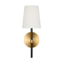 Sconces Single Candle by Visual Comfort Studio ( 454 | KSW1081BBSGBK Monroe ) 