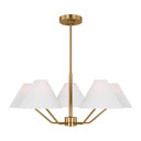 Mid. Chandeliers Glass Down by Visual Comfort Studio ( 454 | DJC1005SB Burke ) 
