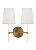 Sconces Double Candle by Visual Comfort Studio ( 454 | KSW1102BBSGW Monroe ) 