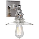 Sconces Single Glass by Visual Comfort Signature ( 268 | CHD 2473PN-CG Covington ) 