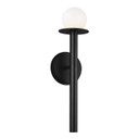 Sconces Single Glass by Visual Comfort Studio ( 454 | KW1001MBK Nodes ) 