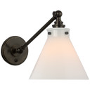 Sconces Single Glass by Visual Comfort Signature ( 268 | CHD 2525BZ-WG Parkington ) 
