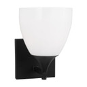 Sconces Single Glass by Visual Comfort Studio ( 454 | DJV1021MBK Toffino ) 