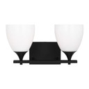 Bathroom Fixtures Two Lights by Visual Comfort Studio ( 454 | DJV1022MBK Toffino ) 