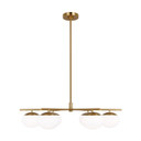 Mid. Chandeliers Glass Down by Visual Comfort Studio ( 454 | EC1246BBS Lune ) 