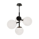 Mid. Chandeliers Glass Down by W.A.C. Lighting ( 34 | PD-23527-30-BK Quatrro ) 