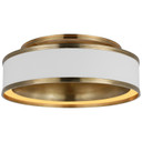 Flush Mounts Drum Shade by Visual Comfort Signature ( 268 | CHC 4612WHT/AB Connery ) 