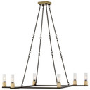 Large Chandeliers Geometric/Linear by Visual Comfort Signature ( 268 | RB 5008WI/AB-CG Beza ) 