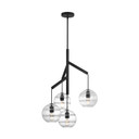 Mid. Chandeliers Glass Down by Visual Comfort Modern ( 182 | 700SDNMPR1CB Sedona ) 