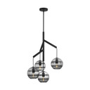 Mid. Chandeliers Glass Down by Visual Comfort Modern ( 182 | 700SDNMPR1KB Sedona ) 