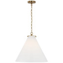 Pendants Glass Down by Visual Comfort Signature ( 268 | TOB 5227HAB/G6-WG Katie Conical ) 