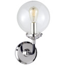 Sconces Single Glass by Visual Comfort Signature ( 268 | S 2024PN/BLK-CG Bistro ) 