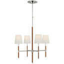 Mid. Chandeliers Candle by Visual Comfort Signature ( 268 | TOB 5580PN/NAT-L Bryant Wrapped ) 