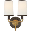 Sconces Double Candle by Visual Comfort Signature ( 268 | TOB 2068BZ/HAB-L/BT Elkins ) 