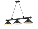 Linear/Island 3 Light Bar by Z-Lite ( 224 | 2306-3MB-MB15 Cordon ) 
