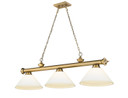 Linear/Island 3 Light Bar by Z-Lite ( 224 | 2306-3RB-AMO14 Cordon ) 