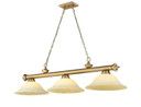 Linear/Island 3 Light Bar by Z-Lite ( 224 | 2306-3RB-GM16 Cordon ) 