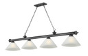 Linear/Island 4 Light + by Z-Lite ( 224 | 2306-4BP-AWL14 Cordon ) 