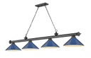 Linear/Island 4 Light + by Z-Lite ( 224 | 2306-4BP-MNB Cordon ) 