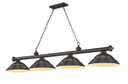 Linear/Island 4 Light + by Z-Lite ( 224 | 2306-4BRZ-SBRZ Cordon ) 