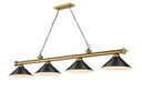Linear/Island 4 Light + by Z-Lite ( 224 | 2306-4RB-MB15 Cordon ) 